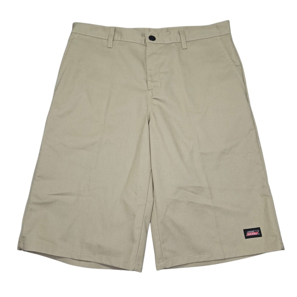Genuine Dickies Essential Work Shorts Relaxed Fit Flex Khaki Tan Sz 34